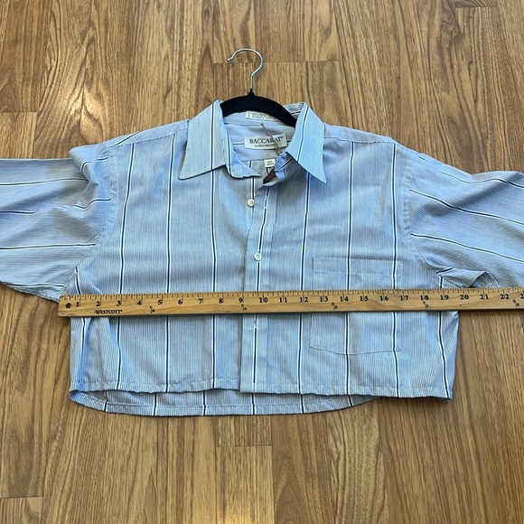 Crop Top Cropped Button Down - Wide top / blouse summer shirt - Picture 4 of 5